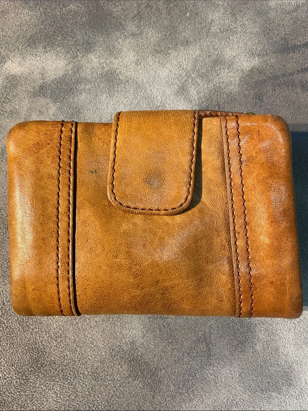 Fossil Tan Leather Wallet | Long Live Vintage